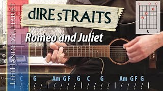 Dire Straits - Romeo and Juliet | guitar lesson (standard tuning)