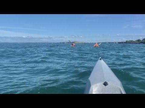 Circumnavigation of Rangitoto Island - V7 surfski.