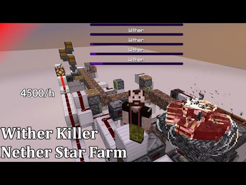 Wither Killer/Nether Star Farm (4.5k/h) | Minecraft Java 1.17