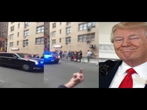 Sick Leftists Attack Trump’s Motorcade In NYC, He Rolls Down Window And Gives Shock Of Their Lives