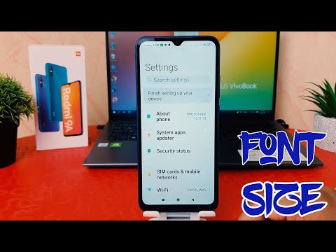 How to change font size in Xiaomi Redmi 9A