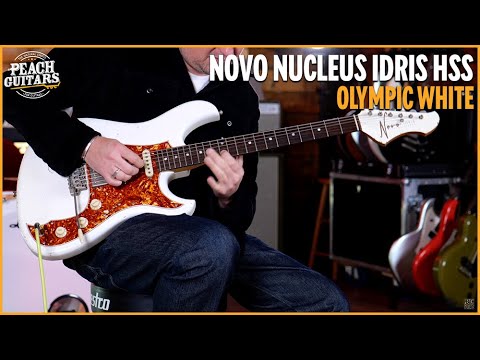 Immagine Novo Nucleus Idris HSS | Olympic White - Tortoise Shell Pickguard - 11
