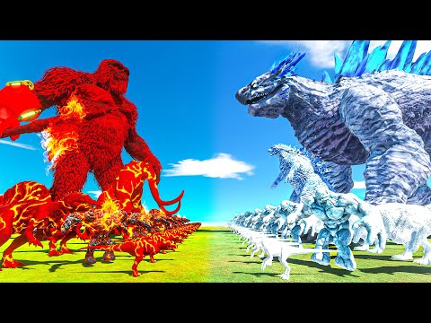 Shimo & Ice Godzilla vs Red Kong & Fire Behemoth - ARBS