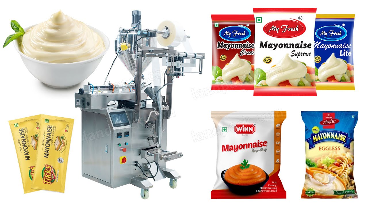 Automatic Mayonnaise Sachet Vertical Packaging Machine Single Lane Liquid Sachet Packing Machine