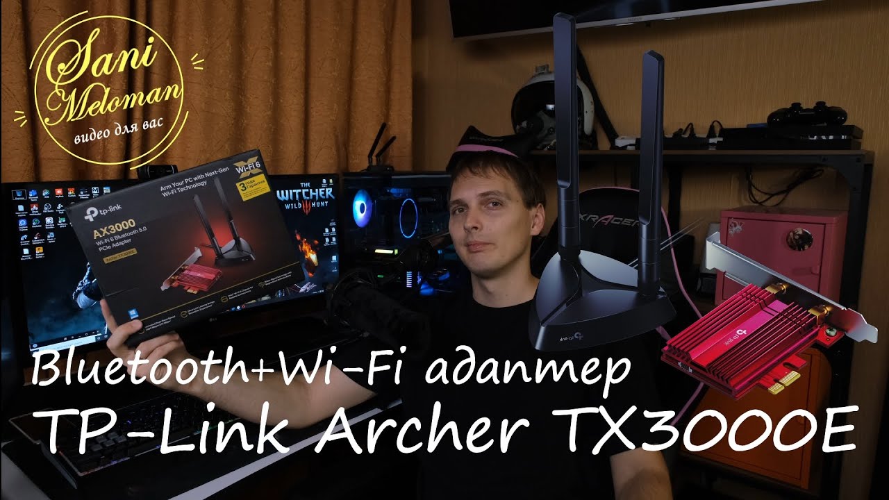 Bluetooth+Wi-Fi адаптер TP-Link Archer TX3000E, черный