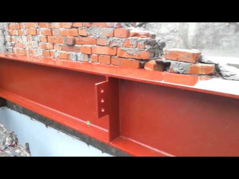 Cement Rendering and Installation of Building Structure H Steel Beam