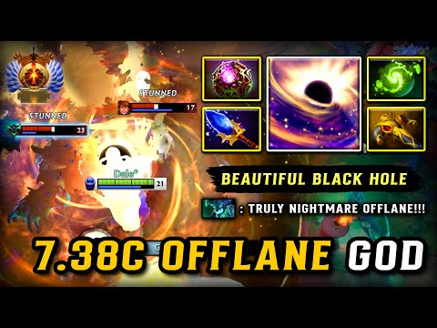 BEAUTIFUL BLACKHOLE OFFLANE Enigma | OC + Refresher Orb Build | 100% Nightmare Late Game DOTA 2
