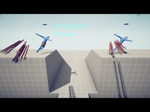 2x God Spear Thrower vs every unit [TABS]