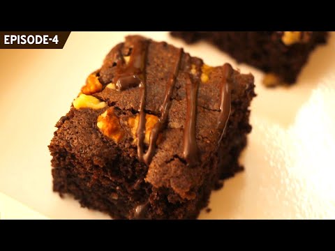 How to Make Gooey Eggless Walnut and Chocochip Chocolate Brownies