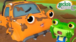 Max is Stuck in the Mud! 😱 | Gecko's Garage 🚚 | Cartoons For Kids | Toddler Fun Learning