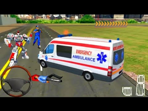 Ambulance Robot Car Transform - Emergency Robot City Rescue Simulator - Android Gameplay