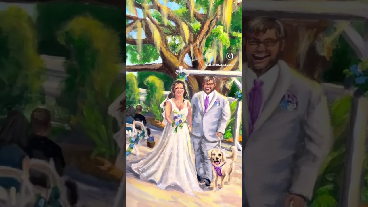 Promotional video thumbnail 1 for Colleen Nicole Designs-Live Wedding and Event Painting