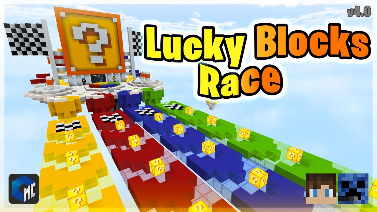 Lucky Blocks Race (MAP MINECRAFT BEDROCK) Minecraft Map