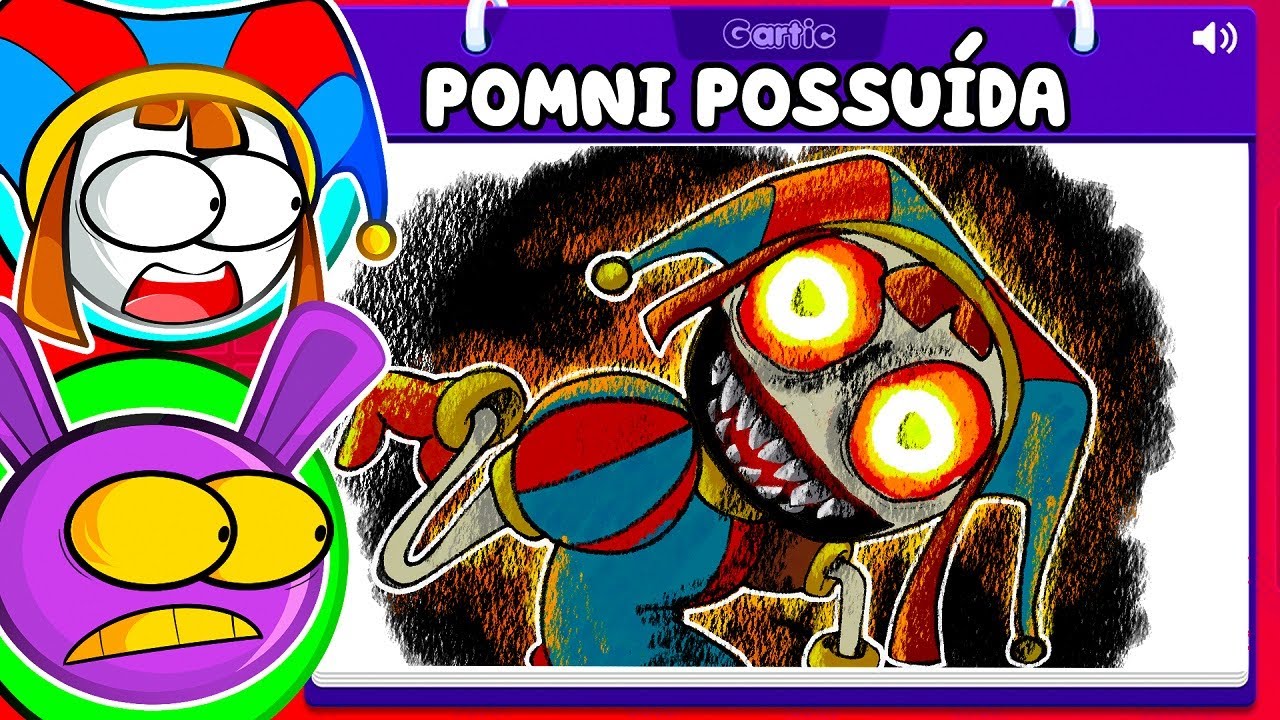 Pomni e Jax fizeram DESENHOS ASSUSTADORES no Gartic Phone