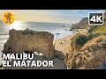 El Matador Beach in Malibu, California USA, 4K Virtual Beach Walk | 🔊 Binaural Sound