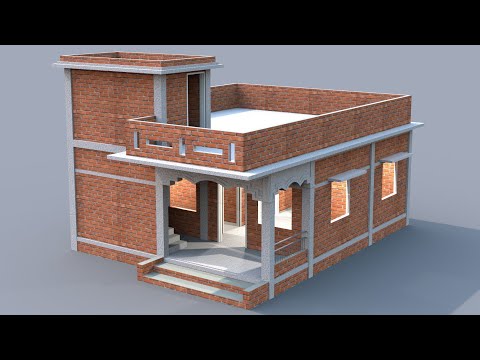 INDIANSTYLE SINGLE STORY HOUSE PLAN | low budget village home plans with 2 bedroom