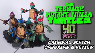 Playmates 40th Anniversary TMNT Original Sketch Action Figures Unboxing & Review