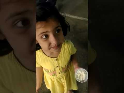 Presha eating ice cream