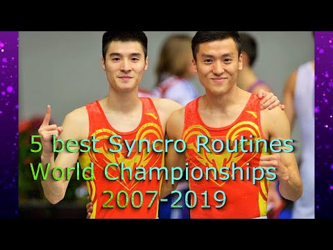 5 best Men's Synchro Trampoline routine.World championships 2007-2019