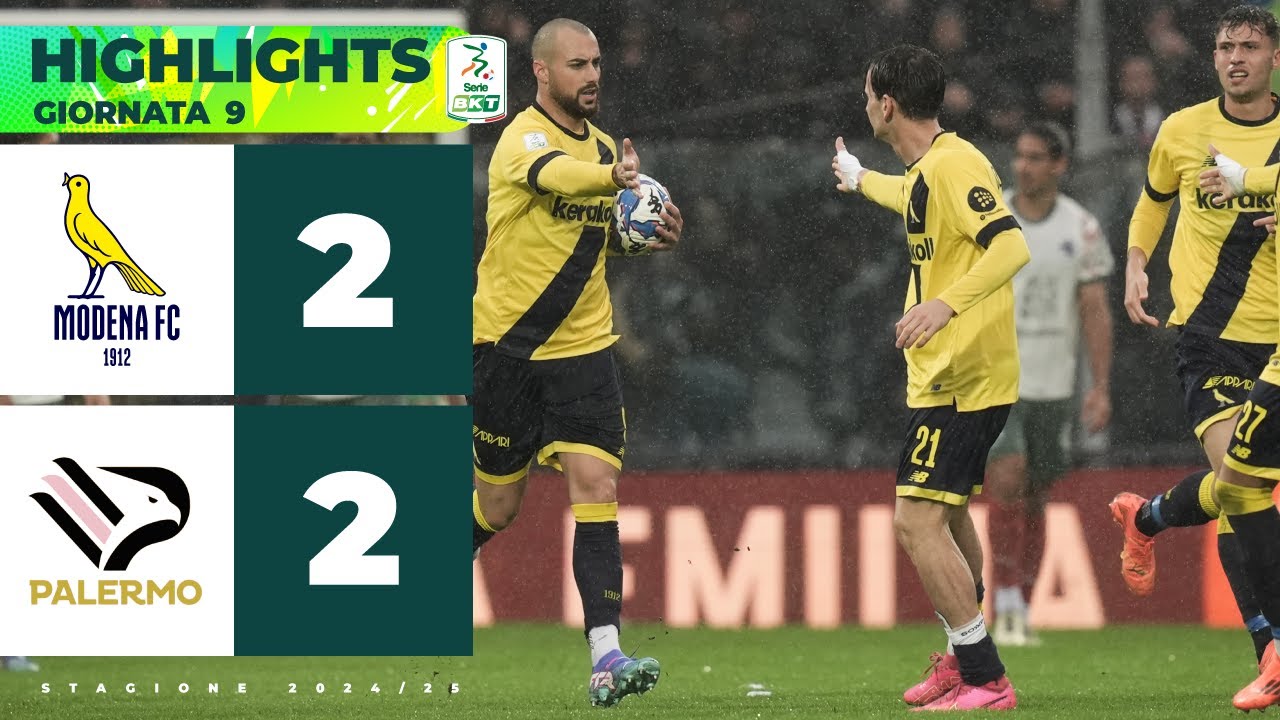 Modena - Palermo 2-2, gli highlights del match