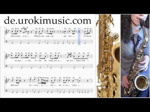 Saxophon Tenor Lernen Adele Hello Teil#2 Saxophonunterricht Noten Schule Lied Lehrer Klasse Unterric