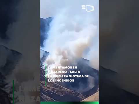 Incendios en Nazareno Salta, norte de Argentina al límite con Bolivia