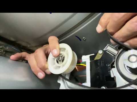 How to attach the drum belt to pulley and motor on Samsung Dryer