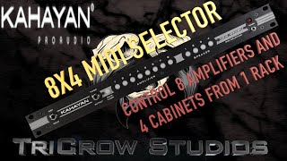 Video thumbnail for Kahayan MIDI 8x4 Guitar Amplifier / Speaker Switcher by Cryptic Mask Guitar