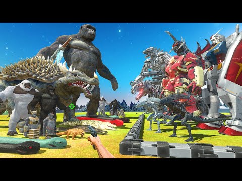 FPS Avatar Rescues Mecha Monsters and Fights Reptiles and Primates - Animal Revolt Battle Simulator