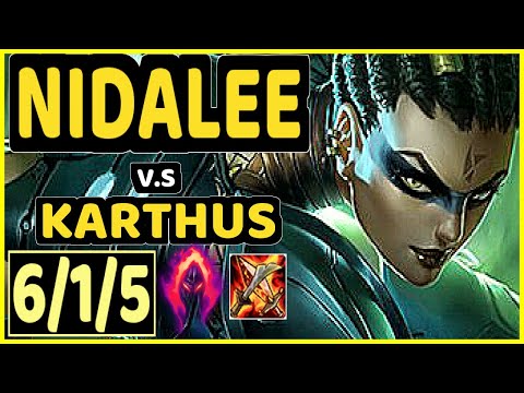 BLUERZOR (NIDALEE) vs KARTHUS - 6/1/5 KDA JUNGLE CHALLENGER GAMEPLAY - EUW