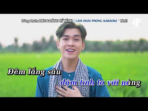 Karaoke Trăng Về Thôn Dã | Tone Nam - Lâm Hoài Phong