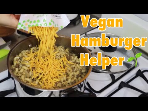 COOK WITH ME | VEGAN HAMBURGER HELPER (BEYOND MEAT...
