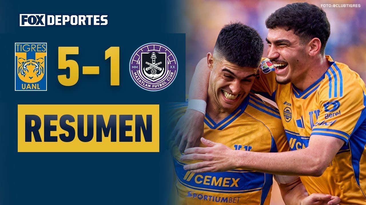🐯🫶⚽ TIGRES 5-1 MAZATLÁN | André-Pierre Gignac y una goleada como regalo | HIGHLIGHTS | Liga MX