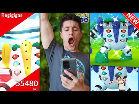 CATCHING NEW * SHINY REGIGIGAS * IN POKÉMON GO BEFORE IT WAS RELEASED!