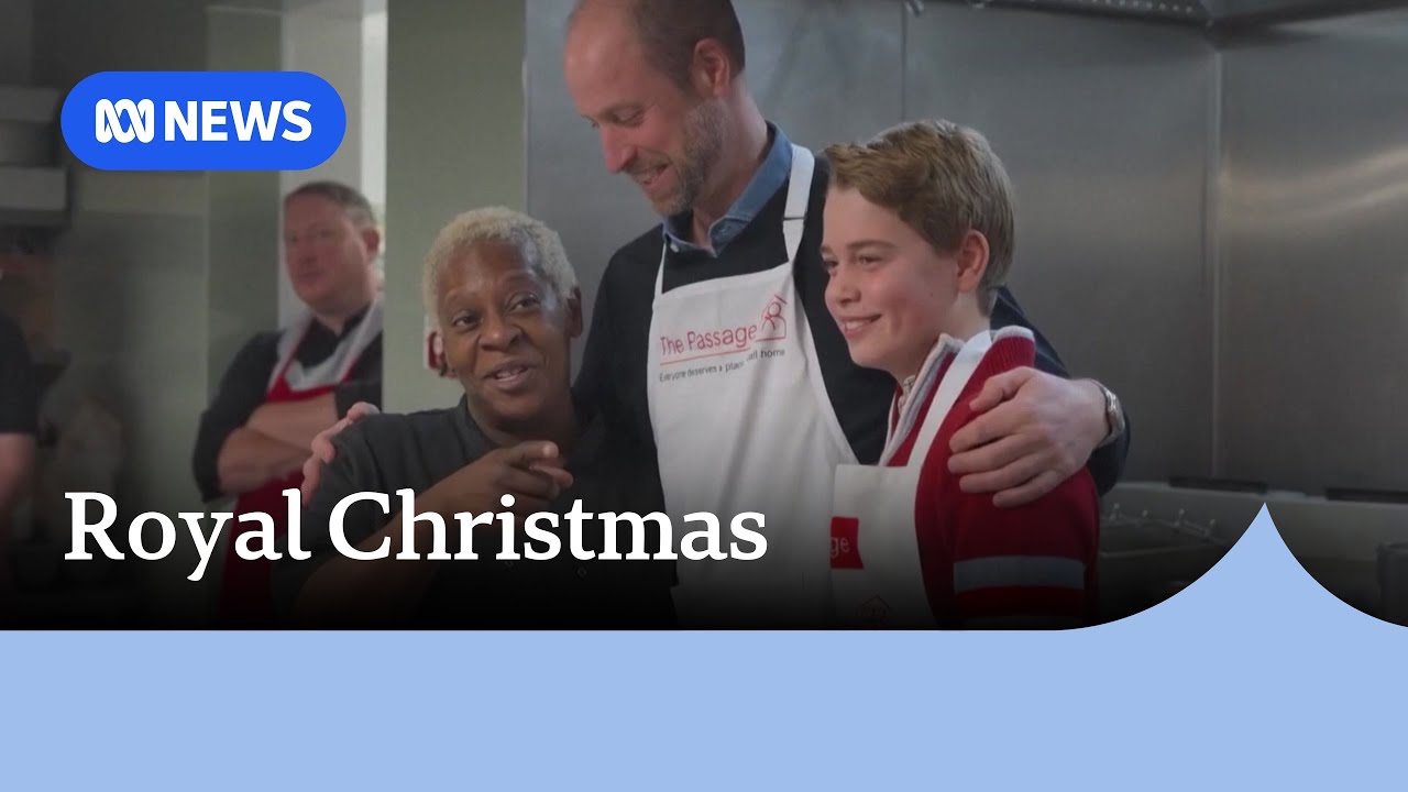 Prince George joins Prince William in visit to homelessness charity | ABC NEWS