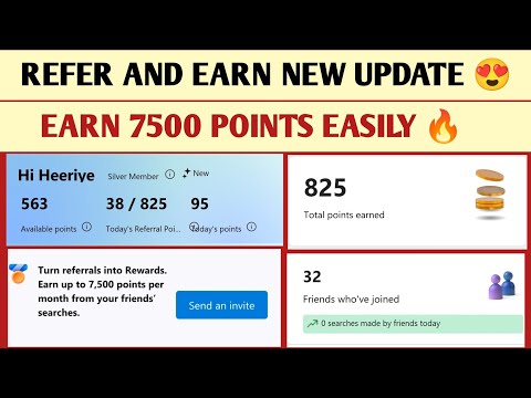 Microsoft Rewards Refer & Earn — New Method Earn 7,500 Points Easily | Refer Your Friend 