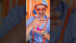 Color Mixing Fun with Blippi 🎨 Creating New Colors Using Different Materials #Shorts