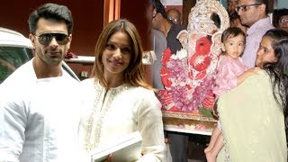 Bipasha Basu and Karan Singh Grover Visit Arpita Khan’s Ganesh Celebrations