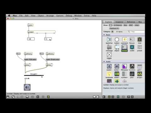 MAX MSP V6 Soft Synth Demo 3 - Drum Sampler