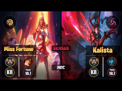 Challenger MISS FORTUNE [Press the Attack] (ADC) VS  KALISTA - Challenger KR Patch 10.7