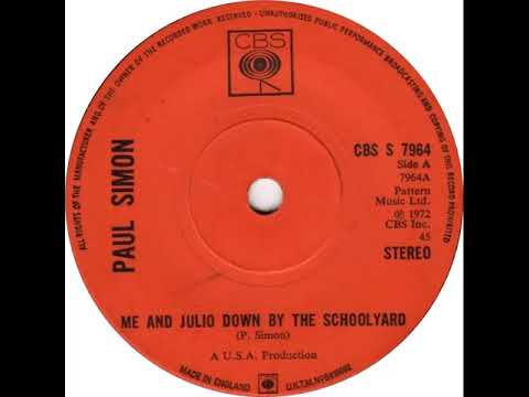 UK New Entry 1972 (88) Paul Simon - Me And Julio Down By The Schoolyard