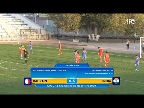 AFC U16 Qualifiers 2020 Group B : BAHRAIN 0-5 INDIA