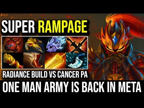 RAMBO IS BACK !!! Dragon Knight Super RAMPAGE With Radiance Build Vs Cancer PA By Ramzes 7.20 Dota 2