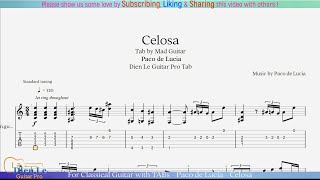 For Flamenco Guitar with TABs - Paco de Lucía - Celosa
