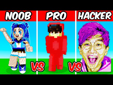 Mega Minecraft Battle: NOOB vs PRO vs HACKER ft. Jamesy