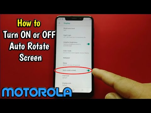 How to Turn ON or OFF Auto Rotate Screen in Motorola One (XT1941-4)