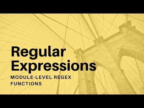 Regular Expressions 01 Search for Text with a Pattern Object