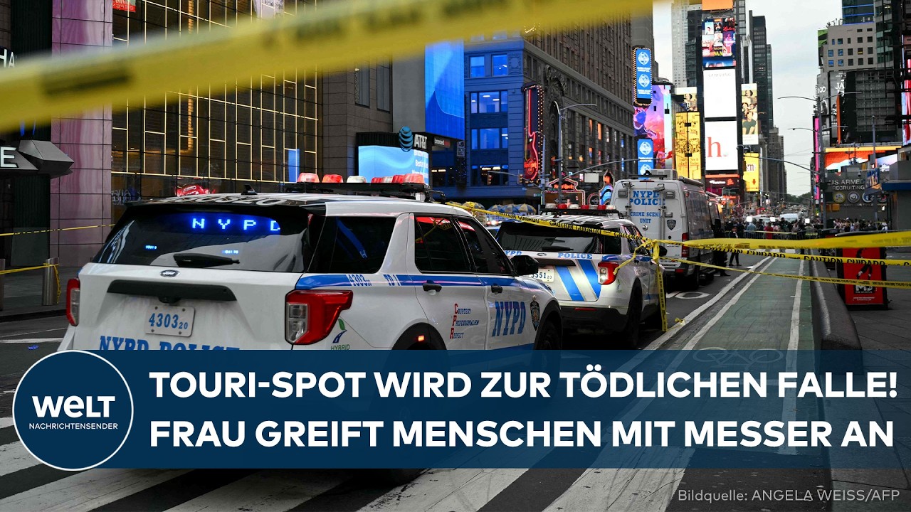 NEW YORK: Frau sticht am Times Square auf Passenten ein! Eine Tote