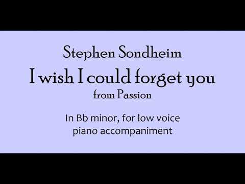 I wish I could forget you: for low voice, piano accompaniment