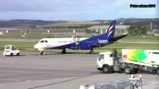 Eastern saab 2000 departing runway 16 at Aberdeen EGPD.wmv